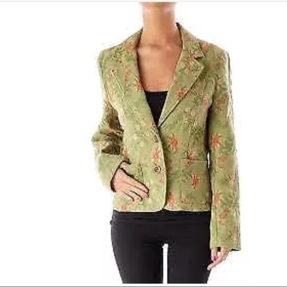 CAbi #165 Brocade Floral BlGreen Orange - Picture 1 of 5